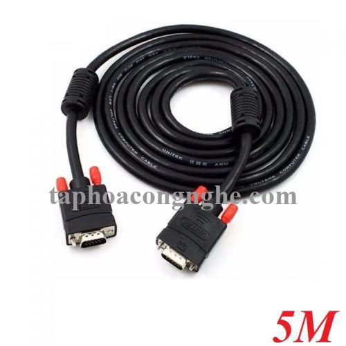 Unitek 97252 Y-C505G 3C+6 5M Màu Đen Cáp tín hiệu Vga LCD 30097252